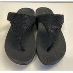 FitFlop Lottie Shimmer Crystal Thong Sandals Black Size EU 38/ US 7 T82-001 Photo 0