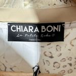 CHIARA BONI Elgah Leopard Lotus Printed Top Size IT 52 US 16 Stretch Photo 2