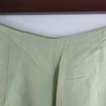 Jennifer Eden 6 Linen Lime Flat Fitted Pants Green Photo 6