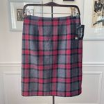 NWT CC Hughes Wool Blend Plaid Red Grey Pencil Skirt 8 Size undefined Photo 0