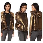 Free People  Bronze Sequin Hoodie Jacket Medium Bronze Photo 1