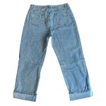 Pink Lily Baggy High Rise‎ Wide Leg Distressed Jeans  Light Wash Denim Size 32 Photo 2