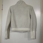 Athleta TUGGA Ivory White Sherpa Fleece Full zip Cropped jacket size XS Photo 5