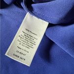 Talbots Blouse Womens Large Petite Long Sleeve Top Blue Office Professional Photo 4