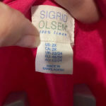 Sigrid Olsen  bright pink 100% Linen‎ Button Down Shirt Size 2X Photo 5