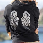 Victoria's Secret VTG Victoria’s Secret Ombré Silver Sequin Angel Wings Zipup Hoodie Sweatshirt Photo 0