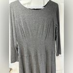 Anne Klein Charcoal Long Sleeve Dress Photo 3