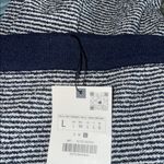 ZARA NWT  Tweed Cutwork Stretch Midi Skirt Large Navy White Photo 5