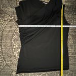 Anatomie Women’s Size S Black Drape Front Back Cap Sleeve Shirt Top Photo 5
