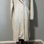 ZARA New Ivory Belted Linen Blend Lapel Collar Christmas Holiday Trench Sz M Photo 12