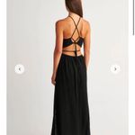 PEARL & CAVIAR Black Cut Out maxi Dress cotton viscose blend size xs/small sexy Photo 8