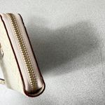 Kate Spade Penn Place Leather Wallet Embossed Pebble Zip Around Ivory Logo * Photo 5