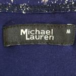 Michael Lauren  Blue Knit Tank with Shimmer Accents NWT Size Medium Indigo Top Photo 5