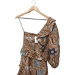 Ulla Johnson Mariam One-sleeve Ruffled Printed Silk Dress - Copper Size 2 Photo 6