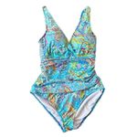 Ralph Lauren Lauren  carnival paisley ruched tummy control one piece size 6 Photo 1