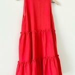 Elliatt  Sonnet High Neck Swing Dress with Ruffle in Bright Red - Size M Photo 2
