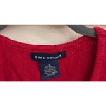 Vintage Holiday Ugly Christmas Sweater Zip Up Vest Size Women's Medium Red Photo 2