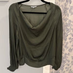 Naked Zebra Satin Cowl Neck Top Photo 0