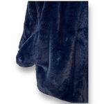 Women's Hooded Faux Fur Coat Blue‎ XSmall Winter Cozy Mob Wife Classic Timeless Blue Size XS Photo 3