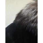 Sheared Beaver Fur Coat Black Fox Fur Ruff Women Size Large Unbranded Initialed Photo 5