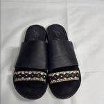 Free People Free‎ People Black Sandals with Gold Chain Photo 1