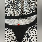 HEIMISH USA Black and White Animal Print Blouse Size M Photo 6