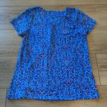 Lilly Pulitzer  Have It Both Rays Henley Short Sleeve Pajama Top Blue Size M Photo 4