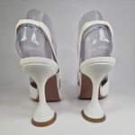 MICXKLZO Heel Women's Size 7.5 White Party Christmas Slingback Shoes Photo 4