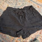 Aerie Tie Waist Flowy Beach Shorts in Gray Size M Photo 1