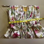 Mine tank with ties Crop Top sleeveless size M colorful lightweight floral Pink Size M Photo 10