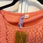 Alya Peach Lace High Low Dress Size Small Photo 6
