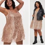 Torrid Rosegold Shimmer Fringe Dress Photo 1