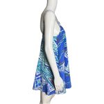 Lovers + Friends Hagar Mini Dress Blue White Ikat Print Sleeveless Swing Dress Photo 1