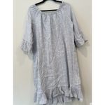 Saks 5th Avenue Saks Fifth Avenue Off the shoulder Dress XL Women 100% Linen Ruffle 2051 Photo 1