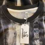 🩵NWT🩵 WOMENS 100% COTTON TIE DYE CREWNECK SWEATSHIRT BLACK & WHITE SIZE LG Photo 6