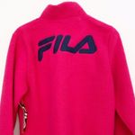 FILA NWT Logo Sherpa 1/4 Zip Pullover Pink Large Photo 5