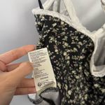 Free People  Large Sammi Peplum Tank Black Floral Bustier Ruch Cottage Boho Black Photo 6