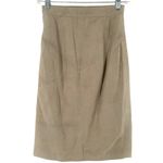 Gucci Vintage Beige Suede Leather Pencil Skirt Size 40 Photo 7