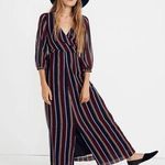 Madewell Wrap-Around Maxi Dress in Stockdale Stripe Photo 0