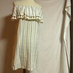 Artisan NY Boho off the shoulder glittery stripes shift dress Photo 4