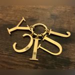 Juicy Couture Rare HTF Vintage Letters Black/Gold Y2K Keychain Keyring Key Fob Photo 1