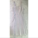 Gianni Bini Pinstripe Floral Print Sun Dress Sleeveless Button Front Cream Small Photo 10