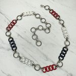 Vintage Red White Blue Chain Link Belt XS/Small (S) ✨ Photo 0