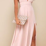 Lulus Heavenly Hues Blush Maxi Dress Photo 0