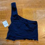 Free People Movement FP Movement by Free People Navy One-Shoulder Crop Top Photo 2