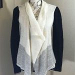 AQUA  cardigan size small black/white/gently used Photo 3