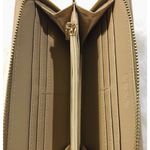 Bebe Gianna Zip Around Wristlet in Tan Pebbled Vegan Saffiano 4” x 7.5” x 1.5” Photo 5