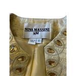 Massini Nina  gold embellished jacket / blazer sz 12 Photo 5