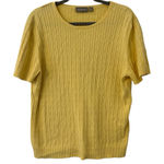 Croft & Barrow Vintage Pastel Yellow Knit Design Sweater Top Shirt Women’s 1X! Photo 0