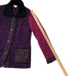 Laura Ashley Vintage Size Large Pink Purple Black Fuzzy Thick Warm Jacket Coat L Photo 2